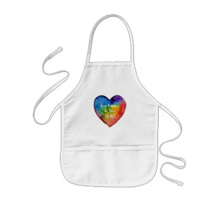 Tablier Enfant Cute Watercolor Rainbow