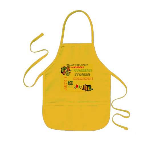 Tablier Enfant "Des trucs vraiment cool à l'école" (Devant)