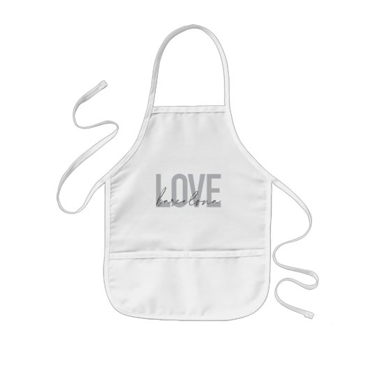 Tablier Enfant Design simple, urbain, moderne, cool Love Barcelon (Devant)