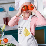 Tablier Enfant Devis jaune citron amusant<br><div class="desc">Devis jaune citron amusant</div>