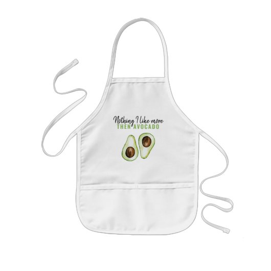 Tablier Enfant Devis vert moderne Avocado pour cadeau Avocado Lov (Devant)