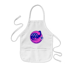 TABLIER ENFANT DINOSAURE ROSE LUMINEUX MIGNON DE FILLE %PIPE%