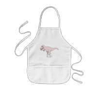 Dinosaure T-Rex de la fille cool rose avec nom