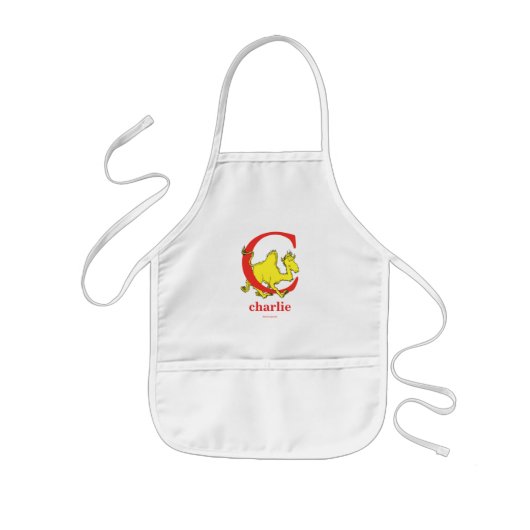 Tablier Enfant Dr Seuss's ABC : Letter C - White | Add Your Name (Devant)