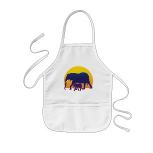 Tablier Enfant Eléphants couchés de soleil