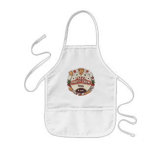 Tablier Enfant Équipe de fête de pizza pour célébration d'anniver