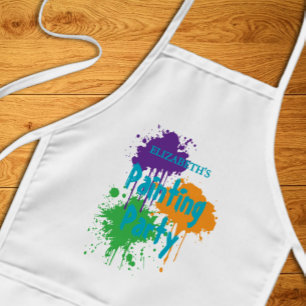 Tablier Enfant Fête d'anniversaire pour enfants avec peinture
