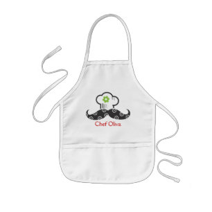 Tablier Enfant Fille du tablier de moustache de chef d'enfants
