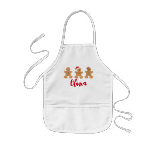 Tablier Enfant Filles en pain d'épices Trio Apron, Enfant Apron