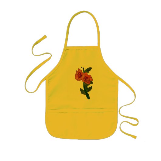Tablier Enfant Fleur de fantaisie (Devant)