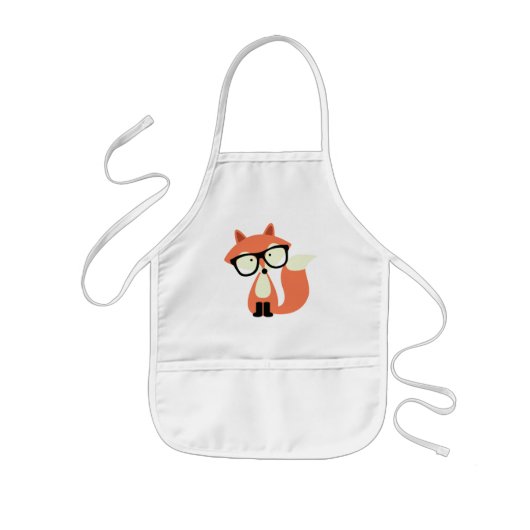 Tablier Enfant Fox rouge de hippie mignon (Devant)