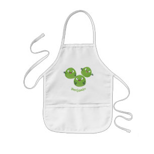 Tablier Enfant Funny Brussels sprouts légumes caricature