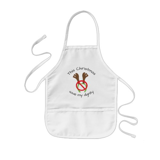Tablier Enfant Funny Christmas Antler Protest (Devant)