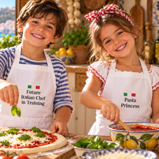 Tablier Enfant Futur Chef Italien en Formation Modifiable