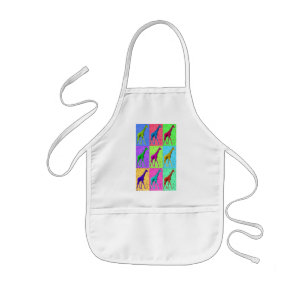 Tablier Enfant Girafe de marche de Popart d'art de bruit
