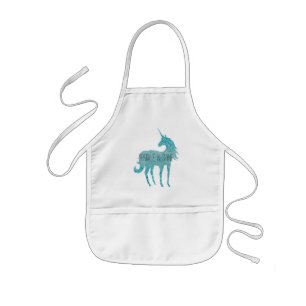 Tablier Enfant Girly Glitz Aqua Turquoise Parties scintillant Uni