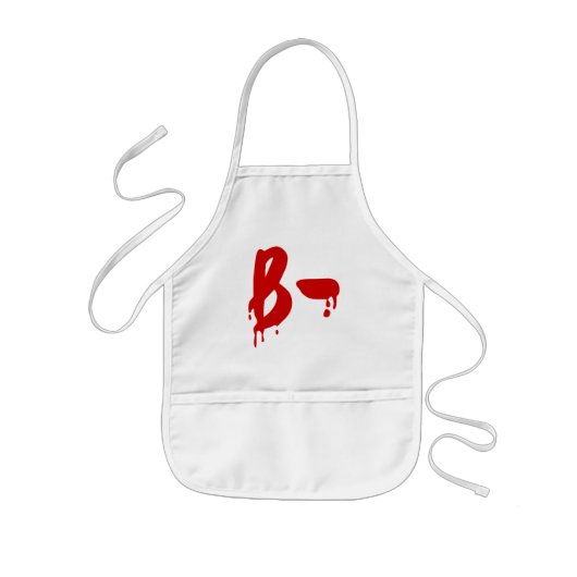 Tablier Enfant Groupe sanguin B- Hôpital d'horreur négatif (Devant)