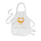 Tablier Enfant Halloween Citrouille Visage Personnalisé Enfants A (Devant)