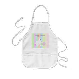 Tablier Enfant Happy Easter Bunny and Eggs