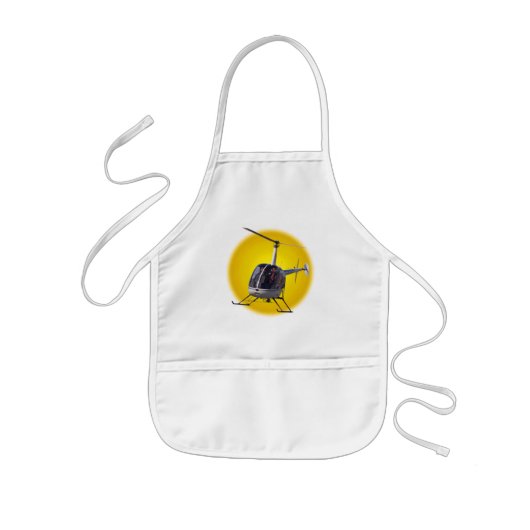 Tablier Enfant Hélicoptère Apron Kid's Helicopter Pilot BBQ Apron (Devant)