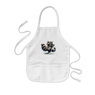 Tablier Enfant Humour animal amusant Raccoon Jouer au football