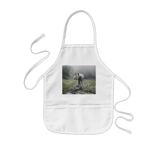 Tablier Enfant Husky Sibérien Blanc (Devant)