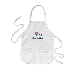 Tablier Enfant I Love My Oma et Opa Apron