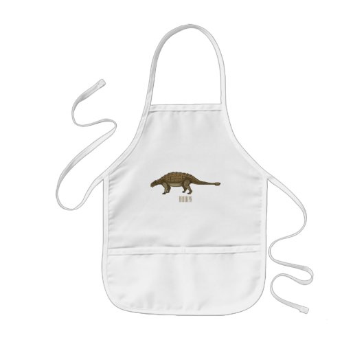 Tablier Enfant Illustration d'Ankylosaurus (Devant)