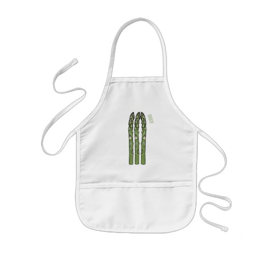 Tablier Enfant Illustration d'Asparagus (Devant)