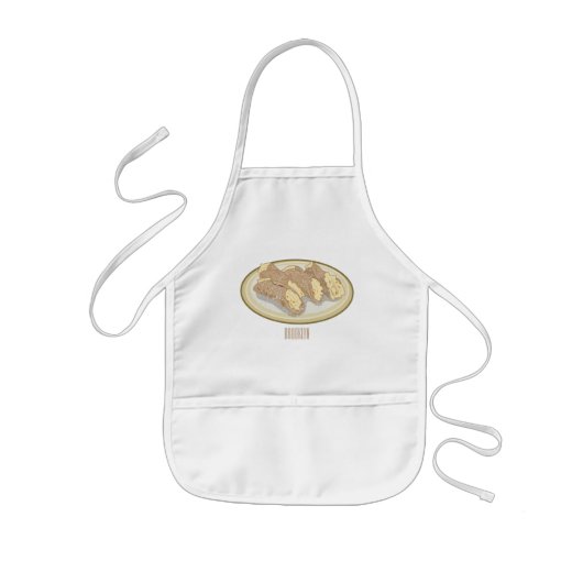 Tablier Enfant Illustration de Cannoli (Devant)
