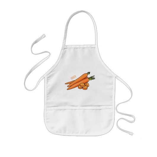 Tablier Enfant Illustration de carotte (Devant)