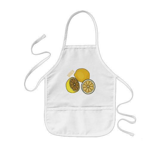 Tablier Enfant Illustration de citron (Devant)