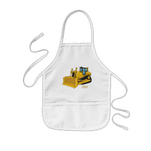 Tablier Enfant Illustration de dessin animé Bulldozer