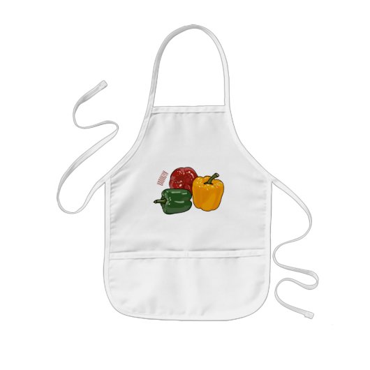Tablier Enfant Illustration de dessin de Capsicum (Devant)