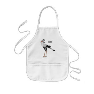 Tablier Enfant Illustration de dessin du secrétaire pour oiseaux