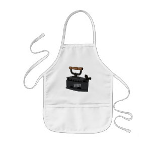 Tablier Enfant Illustration de dessin en fer de Charbon