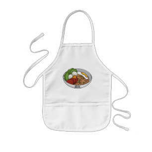 Tablier Enfant Illustration de dessin sur les nouilles