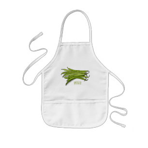 Tablier Enfant Illustration de haricots verts