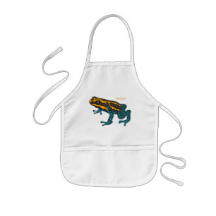 Tablier Enfant Illustration de la grenouille à fléchettes de pois