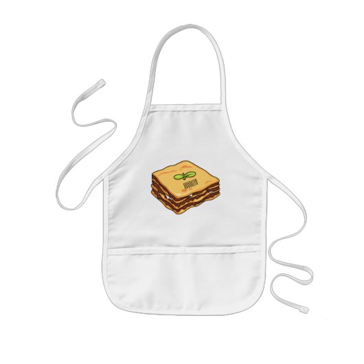 Tablier Enfant Illustration de Lasagna (Devant)