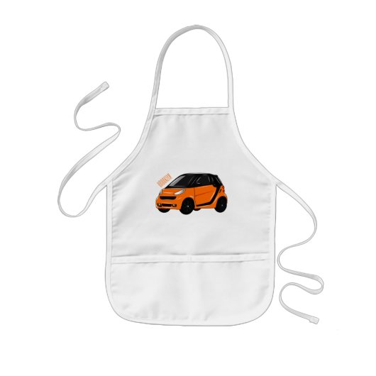 Tablier Enfant Illustration de micro-voiture (Devant)