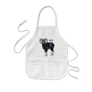 Tablier Enfant Illustration de mouflon, mouton