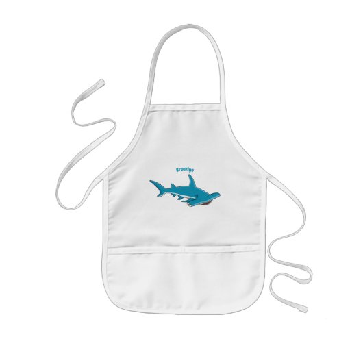 Tablier Enfant Illustration de requin marteau (Devant)