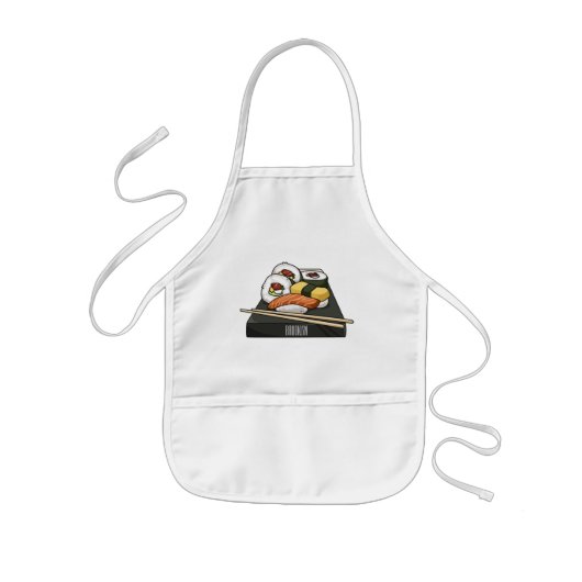 Tablier Enfant Illustration de sushi (Devant)