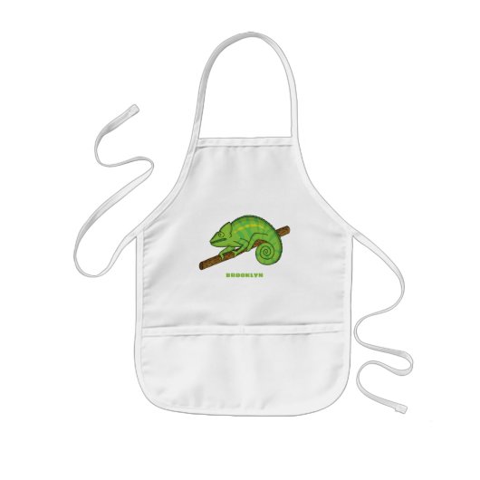 Tablier Enfant Illustration du caméléon de la parson (Devant)
