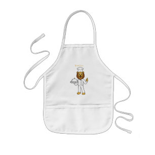 Tablier Enfant Illustration du chef mignon lion