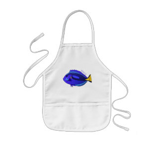 Tablier Enfant Illustration du poisson de la cuve bleue