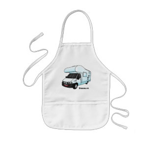 Tablier Enfant Illustration d'un campervan heureux