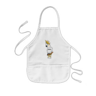 Tablier Enfant Illustration d'un oiseau de cokatoscope à crête de