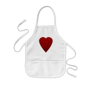 Tablier Enfant Image rouge lumineuse de coeur